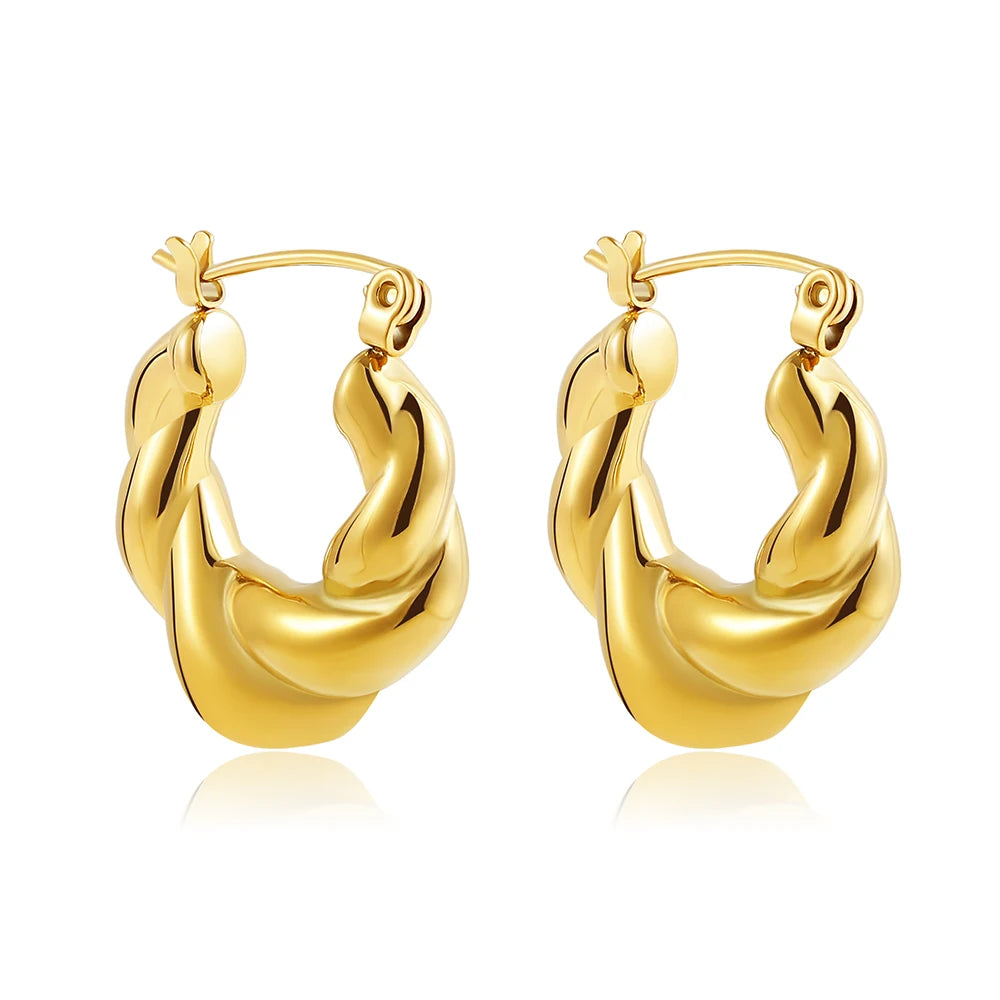 Boucles d’oreilles brillance dorée & éclat diamanté
