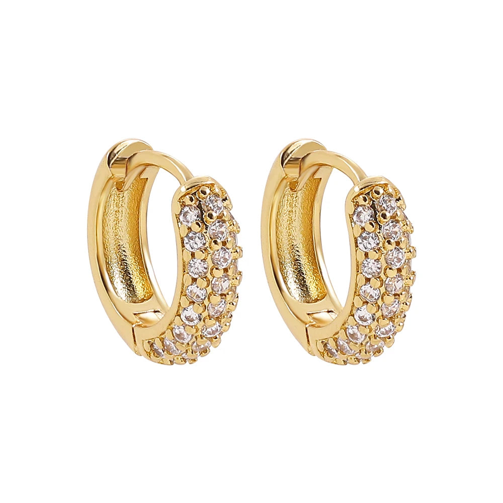 Boucles d’oreilles brillance dorée & éclat diamanté